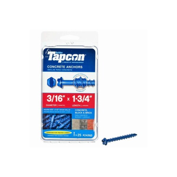 Itw Tapcon Concrete Screw, Hex 24205 - main